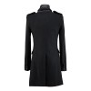 Men Long Trench Coat Gothic Stand Collar Woolen Gothic Slim Personalized Jacket